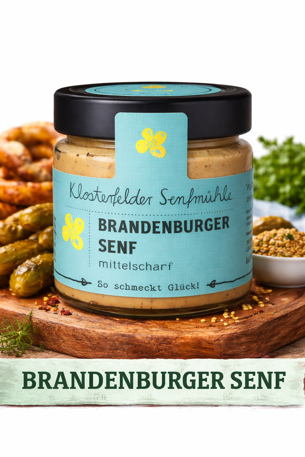 Hochwertiger Brandenburger Senf 190 ml mittelscharf