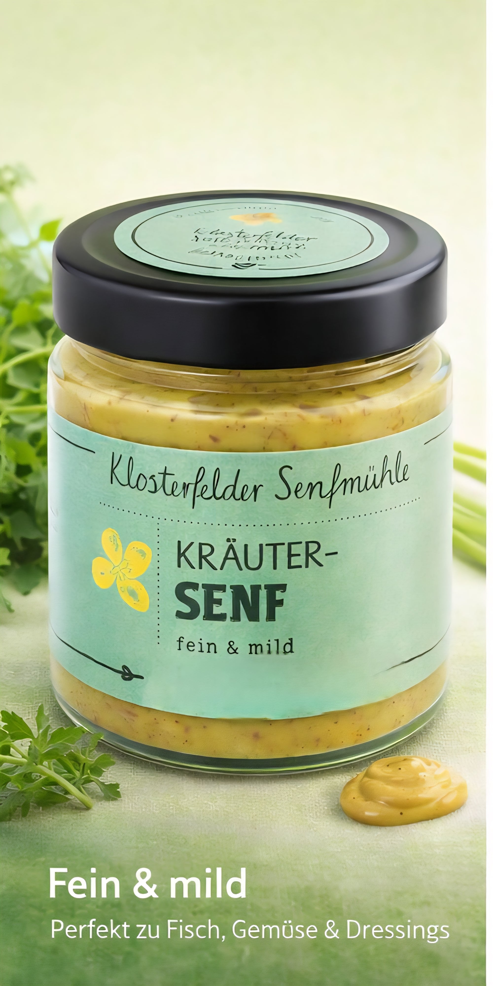 Kräutersenf 190 ml Fein und Mild