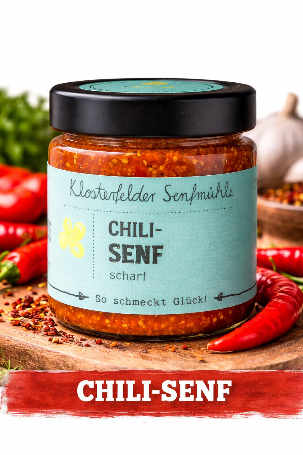 Hochwertiger Chilisenf 190 ml scharf